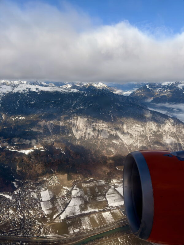 The flight into Innsbruck airport is always spectacular